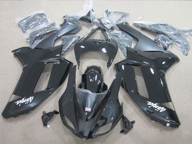 Beste Kawasaki ZX6R Motorrad Verkleidung 2007-2008 - Schwarz Ninja