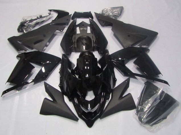 Beste Kawasaki ZX10R Motorrad Verkleidung 2004-2005 - Glanzendes Schwarz Matt Schwarz