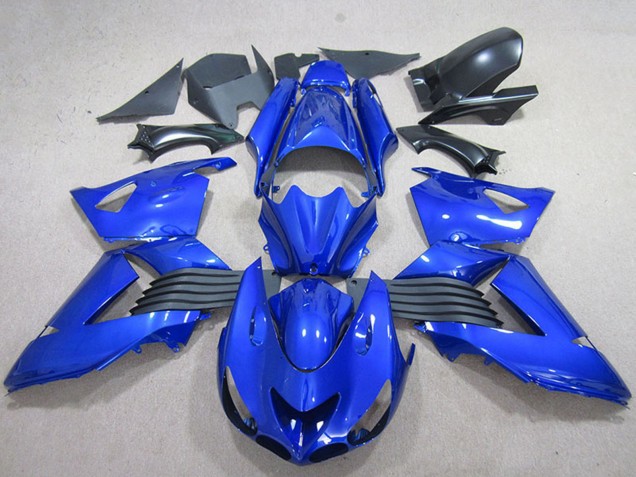 Beste Kawasaki ZX14R ZZR1400 Motorrad Verkleidung 2006-2011 - Blau