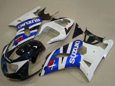 Beste Suzuki GSXR 750 Motorrad Verkleidung 2001-2003 - Weiss Blau Glanzendes Schwarz Rot