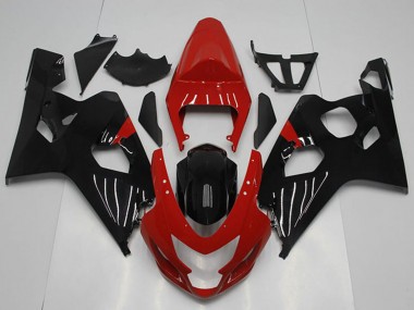 Beste Suzuki GSXR 750 Motorrad Verkleidung 2004-2005 - Rot Glanzendes Schwarz