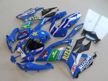 Beste Suzuki GSXR 750 Motorrad Verkleidung 2006-2007 - Blau Weiss Grun Schwarz Gold Rizla