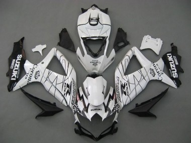 Beste Suzuki GSXR 750 Motorrad Verkleidung 2008-2010 - Weiss Schwarz Corona Extra Alstare