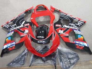 Beste Suzuki GSXR 1000 Motorrad Verkleidung 2000-2002 - Rot Schwarz Blau Denso