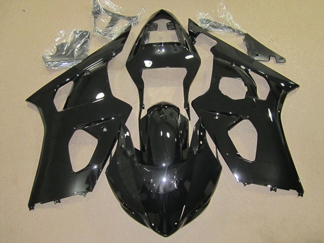 Beste Suzuki GSXR 1000 Abs Motorrad Verkleidungen 2003-2004 - Glanzendes Schwarz