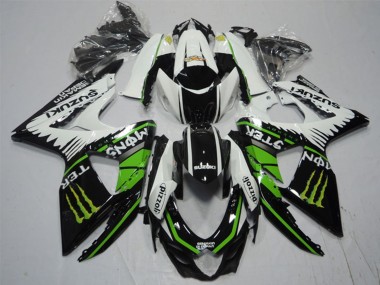 Beste Suzuki GSXR 1000 Motorrad Verkleidung 2009-2016 - Weiss Grun Monster Schwarz Pizzoli