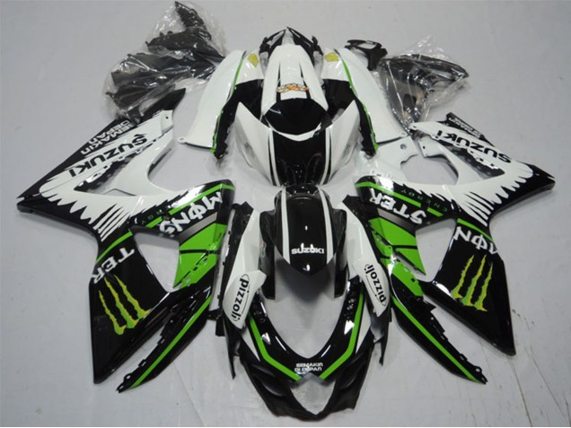 Beste Suzuki GSXR 1000 Motorrad Verkleidung 2009-2016 - Weiss Grun Monster Schwarz Pizzoli
