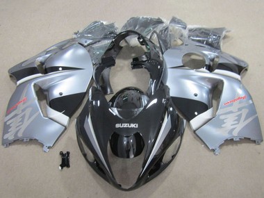 Beste Suzuki GSXR 1300 Hayabusa Motorrad Verkleidung 1996-2007 - Matt Schwarz Silber