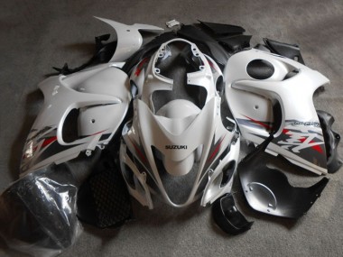 Beste Suzuki GSXR 1300 Hayabusa Motorrad Verkleidung 2008-2020 - Weiss Schwarz