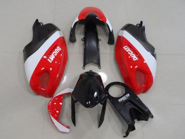 Beste Ducati Monster 696 Motorrad Verkleidung 2008-2012 - Weiss Rot Schwarz Monster