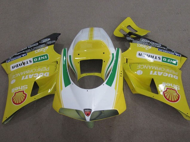 Beste Ducati 748 Motorrad Verkleidung 1993-2005 - Gelb Weiss Grun Shell Info Strrda