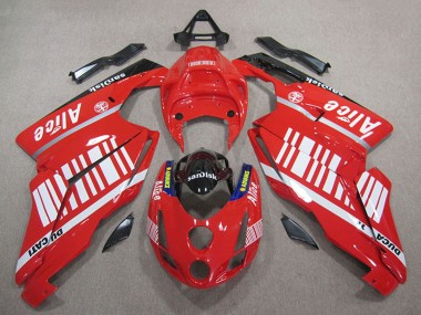 Beste Ducati 749 999 Motorrad Verkleidung 2005-2006 - Rot Weiss Glanzendes Schwarz Alice Sundisk