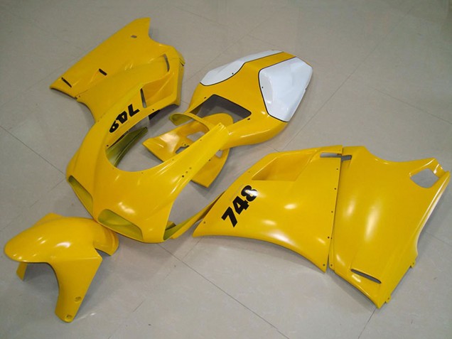 Beste Ducati 748 Motorrad Verkleidung 1993-2005 - Weiss Gelb