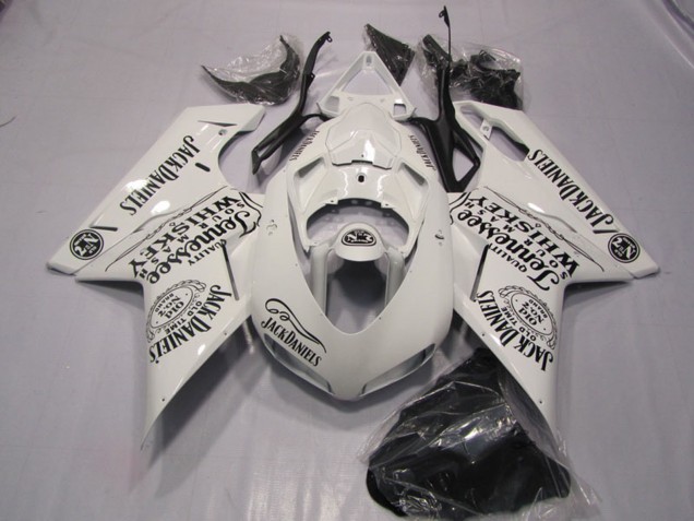 Beste Ducati 1098 Motorrad Verkleidung 2007-2014 - Weiss Jack Daniels