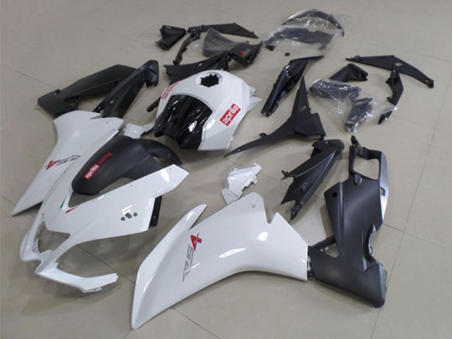 Beste Aprilia RS4 50 125 Motorrad Verkleidung 2012-2018 - Weiss Matt Schwarz