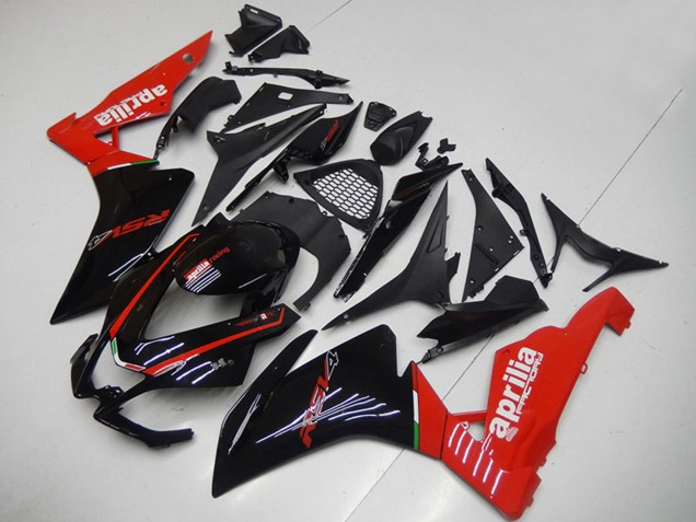Beste Aprilia RSV4 1000 Motorrad Verkleidung 2009-2015 - Glanzendes Schwarz Rot