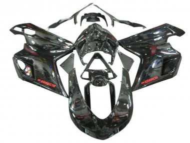 Beste Ducati 1098 Motorrad Verkleidung 2007-2014 - Glanzendes Schwarz