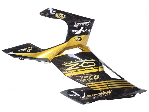 Beste Kawasaki EX400 Motorrad Verkleidung 2018-2024 - Gold Glanzendes Schwarz