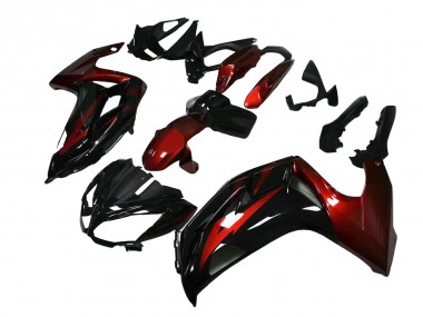 Beste Kawasaki EX650 Motorrad Verkleidung 2012-2016 - Rot Glanzendes Schwarz