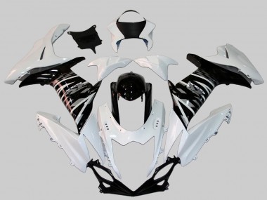 Beste Suzuki GSXR 600/750 Motorrad Verkleidung 2011-2024 - Weiss Glanzendes Schwarz