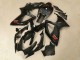 Beste Suzuki GSXR 600/750 Motorrad Verkleidung 2006-2007 - Glanzendes Schwarz
