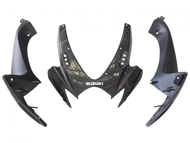 Beste Suzuki GSXR 600/750 Motorrad Verkleidung 2006-2007 - Schwarz Weiss Carbonfaser Stil