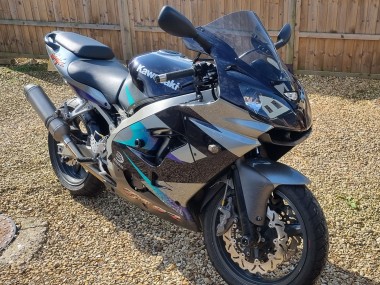 Beste Kawasaki Ninja ZX9R Motorrad Verkleidung 2002-2003 - Blau Silber