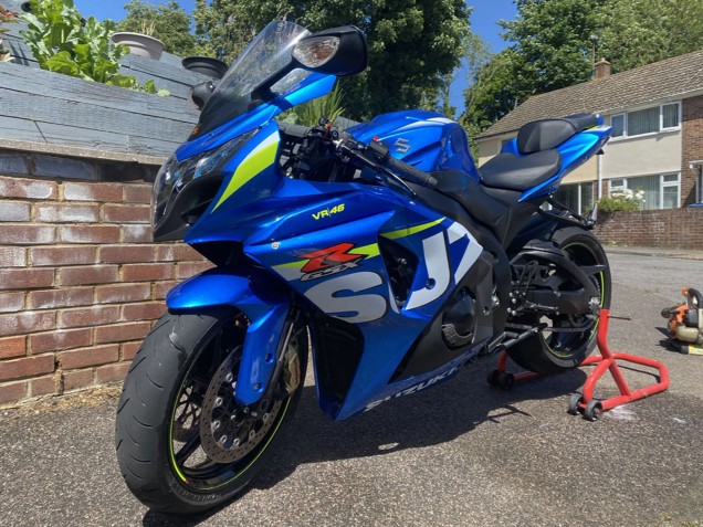 Beste Suzuki GSXR 1000 Motorrad Verkleidung 2009-2016 - Blau Grun Weiss