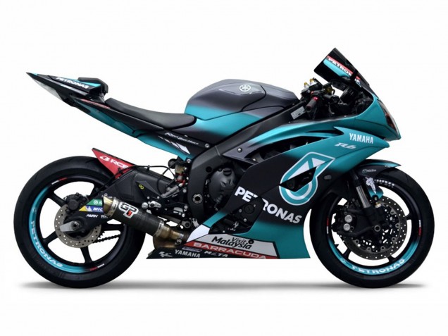 Beste Yamaha YZF R6 Motorrad Verkleidung 2008-2016 - Hellgrun Weiss Schwarz Petronas