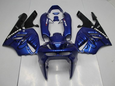 ZX9R 94-97 Motorrad Verkleidungen - Blau schwarze Flamme