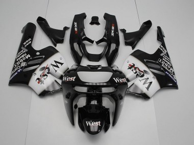 ZX9R 94-97 Motorrad Verkleidungen - Schwarz Weißes Westmuster