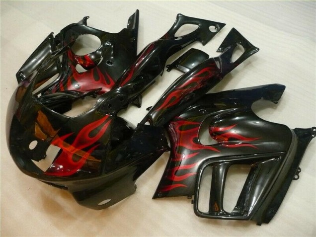 CBR 600 F3 95-98 Motorrad Verkleidung - Schwarz rote Flamme CBR 600 F3 95-98 Motorrad Verkleidung - Schwarz rote Flamme