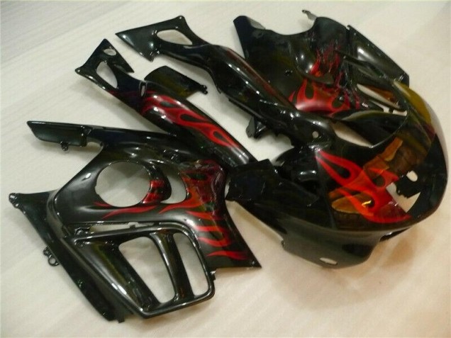 CBR 600 F3 95-98 Motorrad Verkleidung - Schwarz rote Flamme CBR 600 F3 95-98 Motorrad Verkleidung - Schwarz rote Flamme