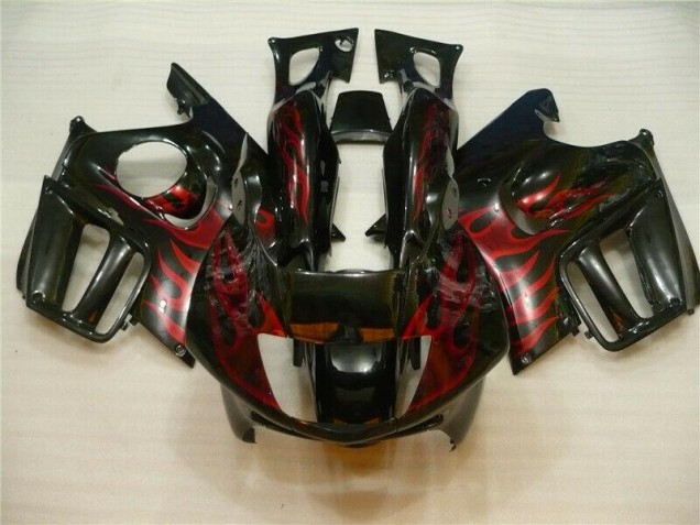 CBR 600 F3 95-98 Motorrad Verkleidung - Schwarz rote Flamme CBR 600 F3 95-98 Motorrad Verkleidung - Schwarz rote Flamme