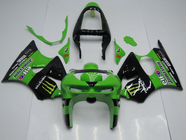 ZX6R 98-99 Motorrad Verkleidungen - Grünes Monster