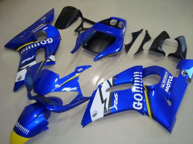 R6 98-02 Motorrad Verkleidungen - Blau Go Motul R6 98-02 Motorrad Verkleidungen - Blau Go Motul