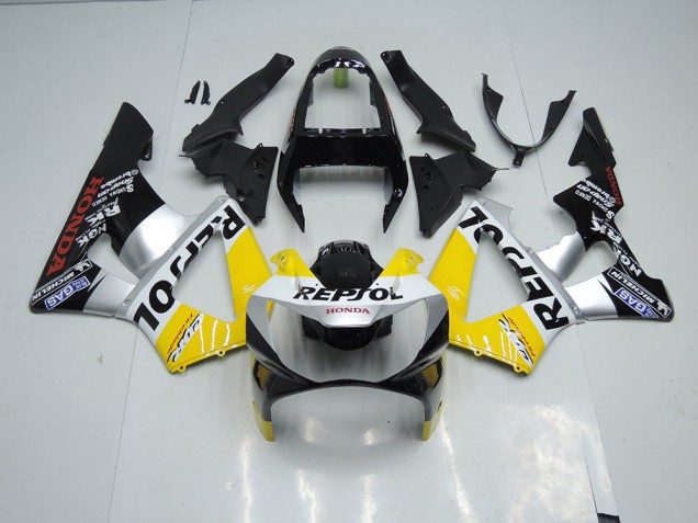 CBR 900 RR 929 00-01 Motorrad Verkleidungen - Gelb Silber Schwarz Repsol CBR 900 RR 929 00-01 Motorrad Verkleidungen - Gelb Silber Schwarz Repsol