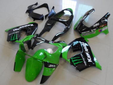 ZX9R 00-01 Motorrad Verkleidungen - Grünes Monster