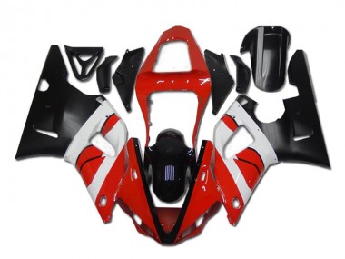 R1 00-01 Motorrad Verkleidungen - Rot Weiß Schwarz