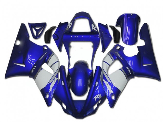 R1 00-01 Motorrad Verkleidung - Blau Weiß R1 00-01 Motorrad Verkleidung - Blau Weiß