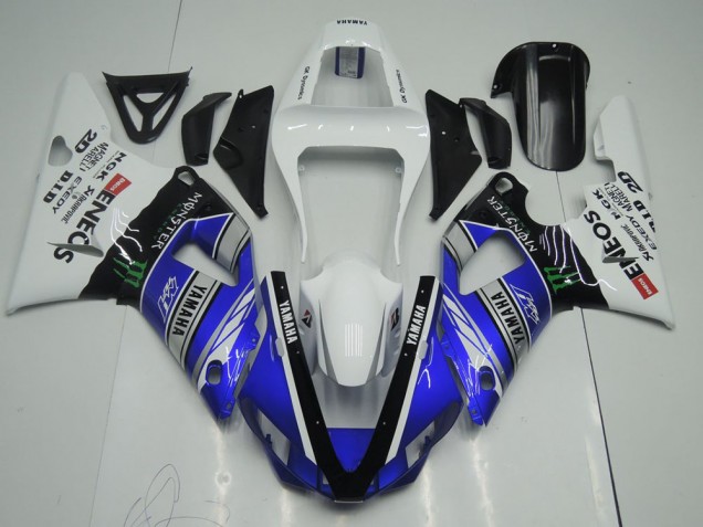 R1 00-01 Motorrad Verkleidungen - Blau Weiß ENEOS Monster R1 00-01 Motorrad Verkleidungen - Blau Weiß ENEOS Monster