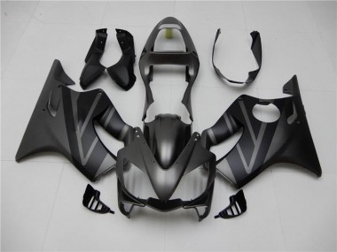 CBR 600 F4i 01-03 Motorrad Verkleidungen - Matt Schwarz Grau