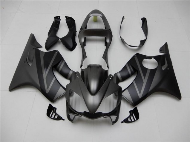 CBR 600 F4i 01-03 Motorrad Verkleidungen - Matt Schwarz Grau CBR 600 F4i 01-03 Motorrad Verkleidungen - Matt Schwarz Grau