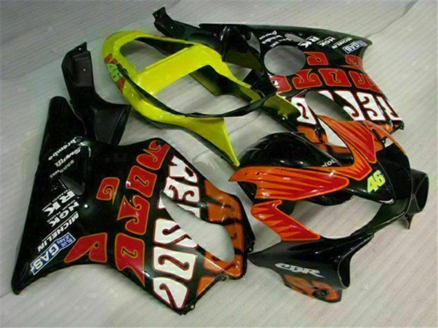 CBR 600 F4i 01-03 Motorrad Verkleidungen - Orange Schwarz CBR 600 F4i 01-03 Motorrad Verkleidungen - Orange Schwarz
