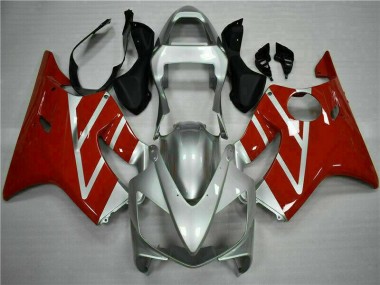 CBR 600 F4i 01-03 Motorrad Vollverkleidung - Rot Silber
