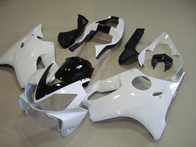 CBR 600 F4i 01-03 Motorrad Verkleidungen - Weiß mit Schwarz Streifen CBR 600 F4i 01-03 Motorrad Verkleidungen - Weiß mit Schwarz Streifen