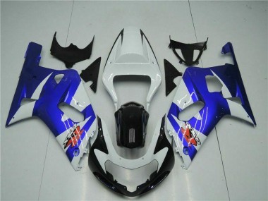 GSXR 600 / 750 K1 K2 K3 01-03 Motorrad Verkleidungen - Weiß Blau