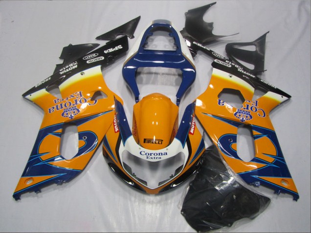 GSXR 600 K1 K2 K3 01-03 Motorrad Verkleidungen - Blau Orange Corona Extra