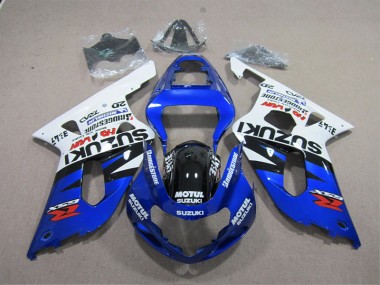 GSXR 600 K1 K2 K3 01-03 Motorrad Verkleidung - Blau Weiß Motul