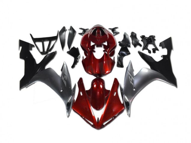 R1 02-03 Motorrad Verkleidungen - Rot Grau Schwarz R1 02-03 Motorrad Verkleidungen - Rot Grau Schwarz